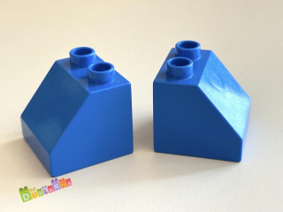 Lego Duplo Kostka 2x2 zkosená modrá