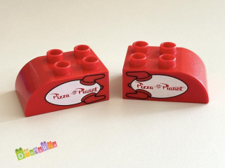 Lego Duplo - Kostka 2x4 s potiskem - "Pizza Planet"