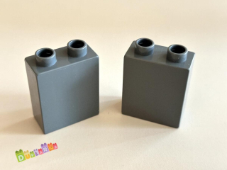 Lego Duplo - Kostka vysoká tmavě šedá