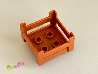 Lego Duplo Přepravka / Bedna / bedýnka hnědá