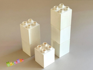 Lego Duplo - Kostka / kostky 2x2x2 bílá