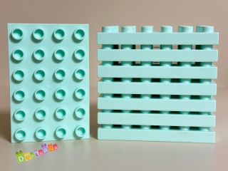 Lego Duplo - deska / podložka - kostky 4x6 světle modrá