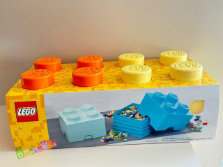 Lego BOX oranžový + žlutý 2ks