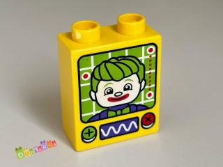 Lego Duplo - Kostka žlutá s potiskem - Joker
