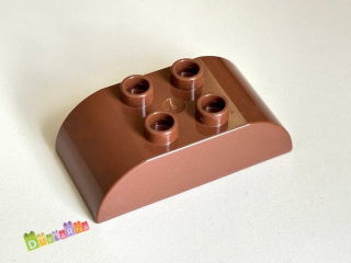 Lego Duplo Kostka 2x4 zaoblená hnědá
