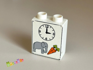Lego Duplo - Kostka s potiskem - Slon, hodiny
