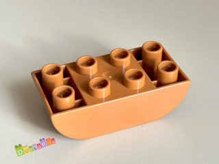 Lego Duplo Kostka 2x4 hnědá zaoblená obrácená