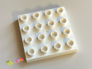 Lego Duplo - deska / podložka - kostky 4x4 bílá
