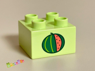 Lego Duplo - Kostka s potiskem - meloun