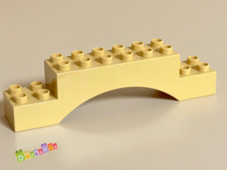 Lego Duplo Most - 2x10 klenba světle béžová
