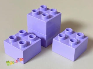 Lego Duplo - Kostka / kostky 2x2 světle fialová