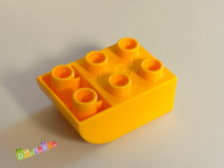 Lego Duplo Kostka 2x3 zaoblená obrácená světle oranžová