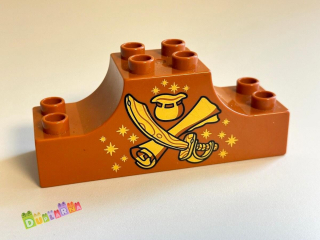 Lego Duplo - Kostka s pirátským potiskem - šavle a mapa