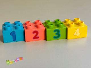 Lego Duplo Kostky s čísly, čísla 1-4