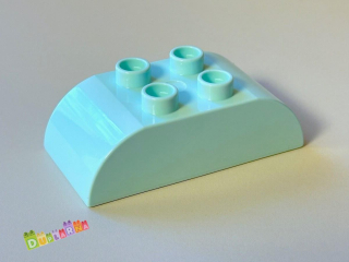 Lego Duplo Kostka 2x4 zaoblená světle modrá
