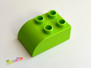 Lego Duplo Kostka 2x3 zaoblená limetková