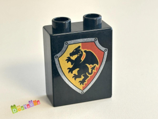 Lego Duplo - Kostka s potiskem - erb s drakem na hrad