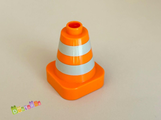 Lego Duplo kužel oranžový s pruhy