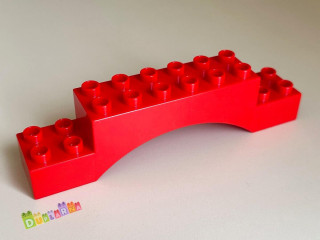 Lego Duplo Most - 2x10 klenba červená