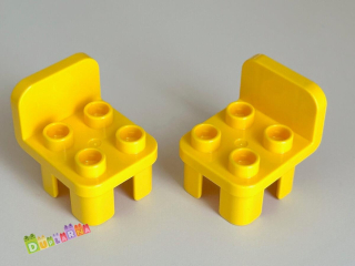 Lego Duplo Židle / židlička žlutá kulatá