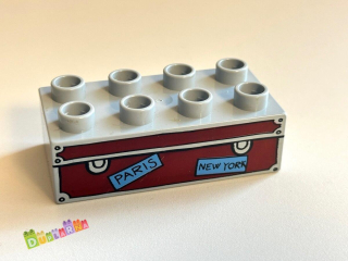 Lego Duplo - Kostka s potiskem - balík (kufr) poštovní 